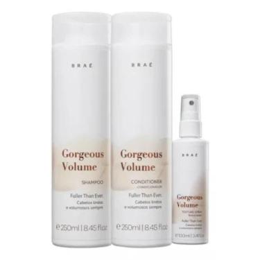Imagem de Braé Gorgeous Volume Shampoo + Condicionador 250ml + Spray