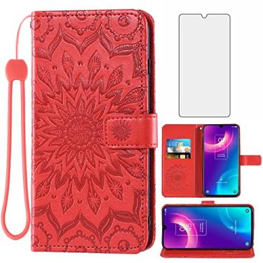 Imagem de Asuwish Capa de telefone para Alcatel TCL 30Z (T602DL)/TCL 30 LE Capa carteira com protetor de tela de vidro temperado capa flip fina suporte para cartão acessórios de celular TCL30 30 Z 30LE mulheres