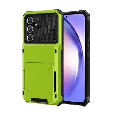 Imagem de SORAKA Capa para Samsung Galaxy A54 5G com porta-cartões Capa para carteira Samsung Galaxy A54 5G Capa PC TPU 2 em 1 de camada dupla Capa à prova de choque com capacidade para 5 cartões
