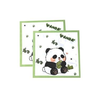 Imagem de 40 guardanapos panda preto e branco para decorações de aniversário de crianças, suprimentos de festa perfeitos para chás de bebê, guardanapos de papel descartáveis de panda 16,5 cm
