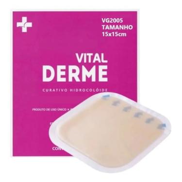Imagem de Curativo Hidrocolóide 15 x 15 cm Vital Derme, 5 Unidades, Estéril