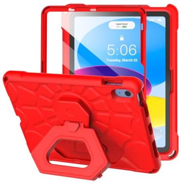 Imagem de VICVOL Capa para iPad 11ª geração (A16 11 polegadas 2025)/iPad 10ª geração (10,9 polegadas 2022) - Capa infantil durável à prova de choque leve de EVA com protetor de tela e alça de mão/suporte de