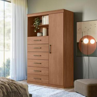 Imagem de Multi-cômoda 1 Porta 6 Gavetas Marabá - Santos Andirá