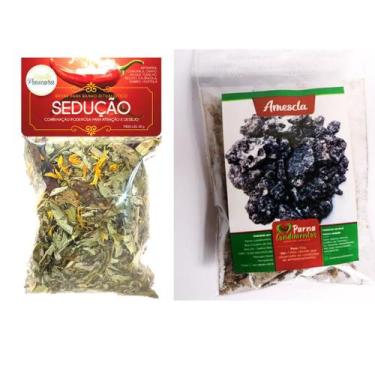 Imagem de Amescla Resina Defumador Espiritual Defumação Breu Branco Banho de Sed