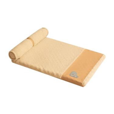 Imagem de KiBcsLic Tapete para cama de cachorro e cobertor para animais de estimação, prático, confortável, multifuncional, canil, almofada para gaiola de cachorro e, Yellow M 50cmx35cm