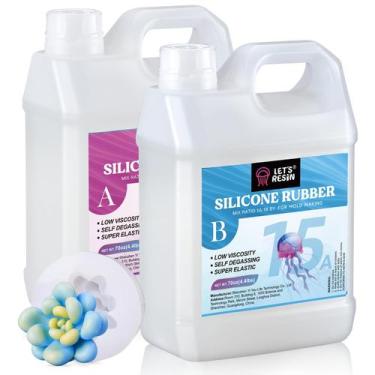 Imagem de Kit de fabricação de moldes de silicone LET'S RESIN 4.16L translúcido