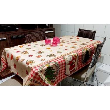 Imagem de Toalha De Mesa De Natal 2,50m Retangular, Mesa De 8 Lugares - Lu Enxov