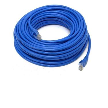 Imagem de Cabo De Rede Azul 30 Metros Rj45 Crimpado Cat5E Internet Lan