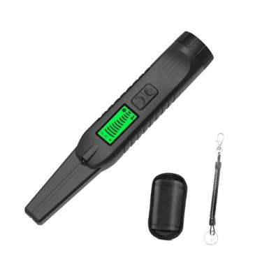 Imagem de Generic Detector de metais portátil, campainha, vibração, som com tela LCD, ponteiro de pino, scanner de segurança totalmente à prova d'água, Preto