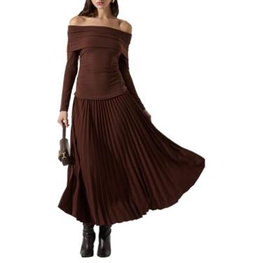 Imagem de ASTR The Label Vestido feminino Tanaia Mixed Media, Marrom, P