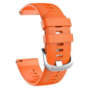 Imagem de Pulseiras para Garmin Forerunner 255/265, 22 mm compatível com Garmin Vivoactive 4/Venu 3/Venu 2 (laranja, 22 mm)