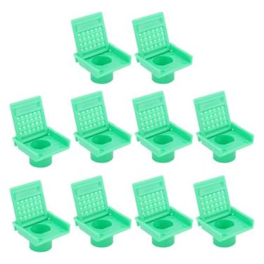 Imagem de Pssopp Janela de Abertura de Ventilação da Caixa de Abelhas 10pcs Bee, Colméias de Exclusão Personalizável Portões de Entrada de Colméia de Plástico para Suprimentos de Apicultura (GREEN)