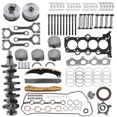 Imagem de SAOKNCE Kit de reconstrução de revisão do motor G4FJ 1.6L com corrente de distribuição, cambota, biela, VVT e junta de cabeça apto para Hyundai Elantra Kona Sonata Tucson Veloster Kia Optima Seltos