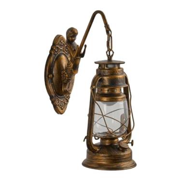 Imagem de Stgfyxgs Luminária de parede com lanterna, luminária de vidro para sala de estar, pátio, escadas, com Sereia