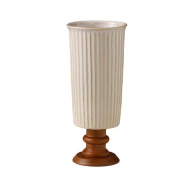 Imagem de Generic Vaso de porcelana para flores, vaso de flores para exibição, suporte decorativo de mesa para flores, jarra para apartamento, presente, sala de estar, Linhas Verticais