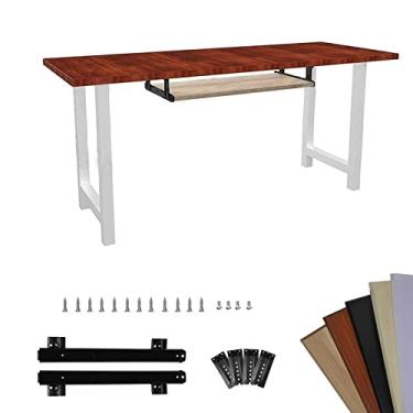 Imagem de Bandeja de teclado em ângulo reto de 5 cores, armazenamento de rato na bandeja de teclado deslizante, extensor de mesa ajustável em altura, 54/60/70 x 27 cm, bandeja de teclado modificada e
