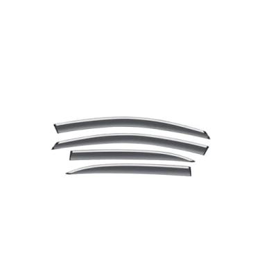 Imagem de GRJQRKHZ Defletor de janela lateral de carro para H&onda Civic 2016-2020 Weathershied viseira de porta vento sol proteção chuva janela lateral defletores de vento