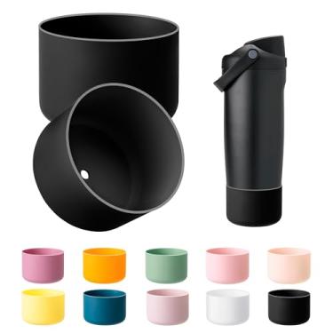 Imagem de Bluwing 2 peças de bota de silicone para Owala 850.5 g 1,134.0 g FreeSip Sway garrafas e copos, mangas protetoras de silicone para copos Owala (preto, 2 peças)