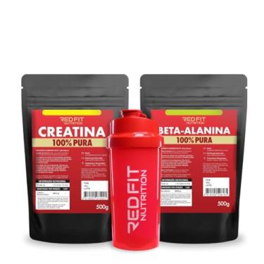 Imagem de Creatina Monohidratada 500g Beta-Alanina 500g - 100% Puras Importadas - Red Fit Nutrition