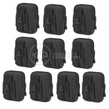 Imagem de Kit 10 Bolsas Pretas Conjunto De Sobrevivência E Atividades Camping preto
