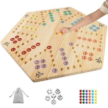 Imagem de Jogo de Tabuleiro HOROW Wahoo Wooden Original Aggravation 4/6 jogadore