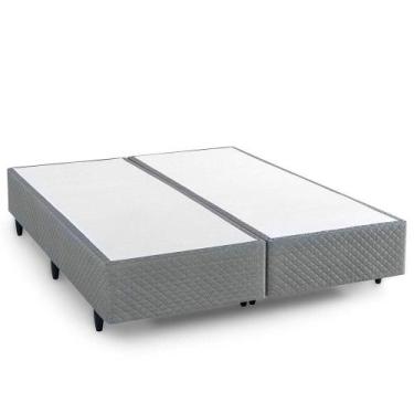 Imagem de Base Cama Box Queen Herval Parma, Cinza, 39 x 158 x 188 cm - 198016