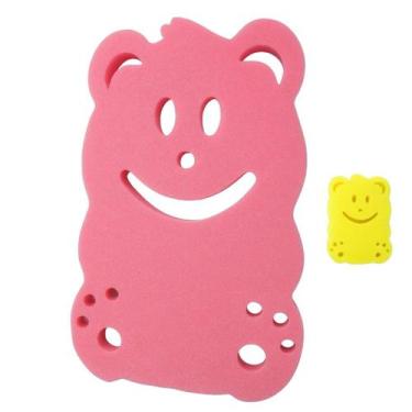 Imagem de Kit Esponja Almofada Antiderrapante de Banheira para Bebê Ursinho Feli