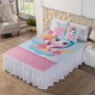 Imagem de Kit Colcha Cobre Leito Casal Infantil 7 Pcs Estampado, Decoração, Bebê