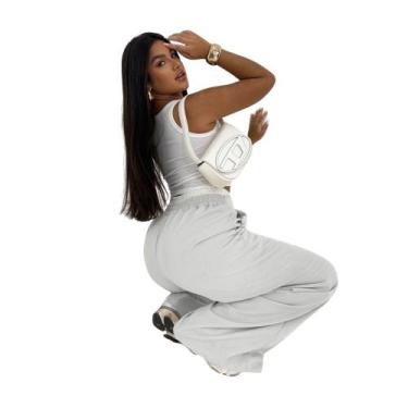 Imagem de Calça Pantalona Hariany Elegância Bicolor com Cós Duplo - WE SHINE, Ge