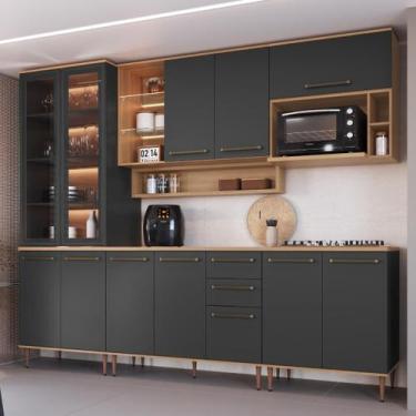 Imagem de Cozinha Modulada Completa 7 peças com Cristaleira 12 portas 2 gavetas 