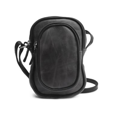 Imagem de Shoulder Bag Unissex em Couro Legítimo Manu (Chumbo)