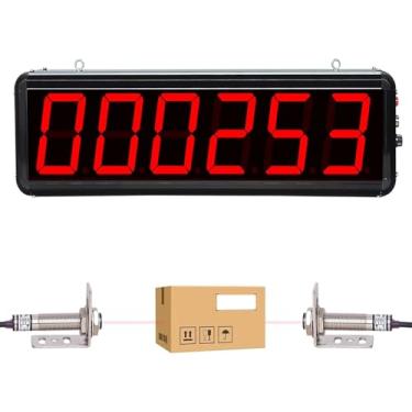 Imagem de Contador Digital A Laser Duplo Contador De Sensor A Laser Com Display Led Contagem De Contador De Tela De 6 Dígitos Até 999999 Para Linha De Produção De Correia Transportadora