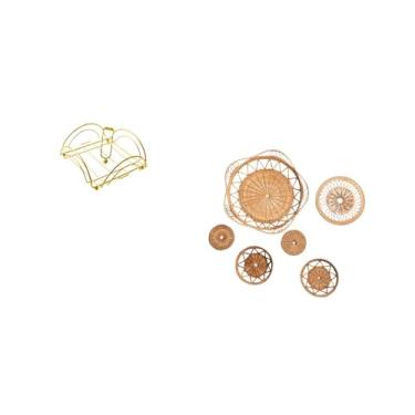 Imagem de Fenteer Elegante Porta-guardanapos de Vime Trançado com Braço Pesado para Armazenamento de Mesa E Decoração de Parede para Café, Hotel, Bar, Sala de Chá, Corr