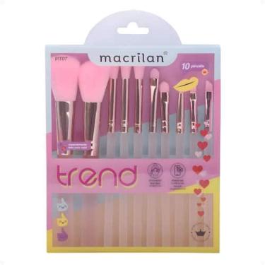 Imagem de Kit Com 10 Pincéis Macrilan Trend Cores Variadas Mt07