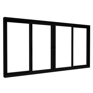 Imagem de Janela de Alumino de Correr Central 4 Folhas 100x150cm Lucasa Eccellen