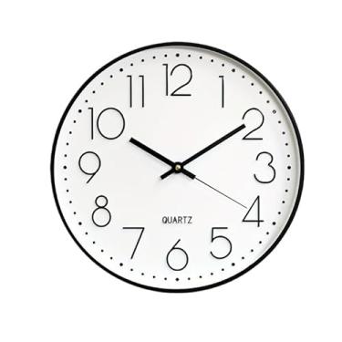 Imagem de Relógio de Parede Cozinha Silencioso Moderno Decorativo Quarto Sala Escritório(preto)