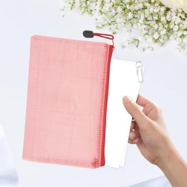Imagem de Sacos de arquivo com zíper, armazenamento de escritório - plástico impermeável multicolorido, serve para bolsa de documentos, bolsa de malha e uso doméstico A4