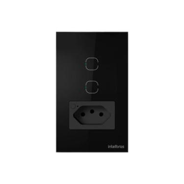 Imagem de Tomada com Interruptor inteligente Intelbras ETS 2002 SMART - INTELBRA