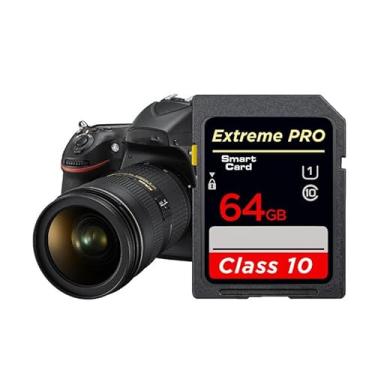 Imagem de 1 cartão de memória SDXC de 64 GB, leitura/gravação de até 100/45 MB/s, para entusiastas de fotografia, criador de vídeo, videógrafo