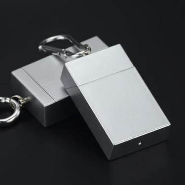 Imagem de Cinzeiro portátil moderno com tampa chaveiro bolso cinzeiro móvel Auto Aschenbecher Mini cigarro garrafa de metal pacote de armazenamento