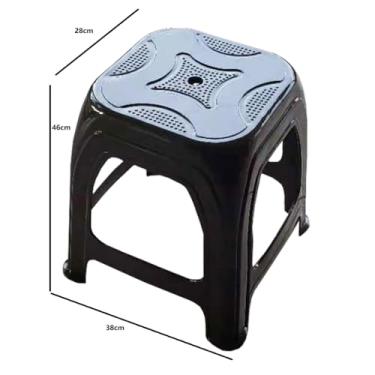 Imagem de BANCO DE PLASTICO 46CM COR PRETO (26039)