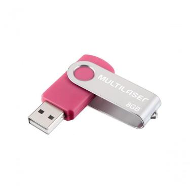 Imagem de Pen Drive Multilaser Pd687 Twist2 08 Gb Usb 2.0 Rosa