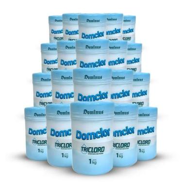 Imagem de Conjunto 100 Pastilhas de Cloro 200g Para Tratamento De Piscina - DOMC