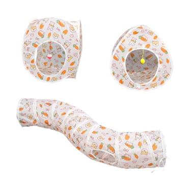 Imagem de Dualoai Túnel para Gatos em 3 Peças, Túnel de Brincar para Animais de Estimação, Dobrável, para Treinamento, Prático, Tenda de Brincar Leve, Brinquedo Interat