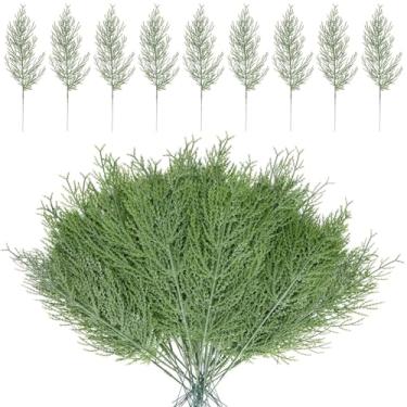 Imagem de CRASPIRE 25 peças de ramos de pinheiro artificiais de Natal falso ramo de pinheiro guirlanda de vegetais de plantas de plástico folhas de agulha picaretas decorativas para guirlanda de árvore de Natal