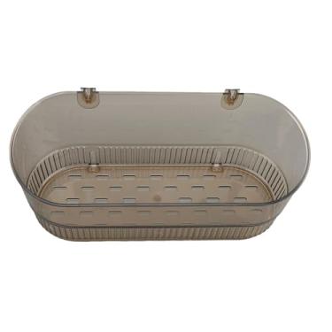 Imagem de Generic Ventosa de Drenagem Eficiente, Organizador de Chuveiro, Solução de Armazenamento Versátil para Produtos de Higiene Pessoal, Cozinha, Dormitório, Decoração (Laranja Transparente)