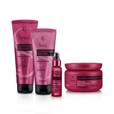 Imagem de Kit Eudora Siage Cauterização dos Fios Shampoo+Condicionador+Mascara+s