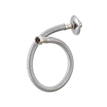 Imagem de Engate Mangueira Flexível Trançado Aço Inox 40cm Quente Fria - Dazie M