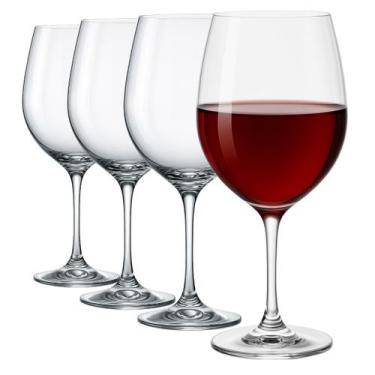 Imagem de Jogo de Taças de Vidro Água E Vinho 365ml Luxo - 4 UN - DONA LAURA