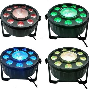 Imagem de Kit 4x Canhão Iluminação Profissional Festa DJ 10 Led 9x3W 1x30W Rgb+w